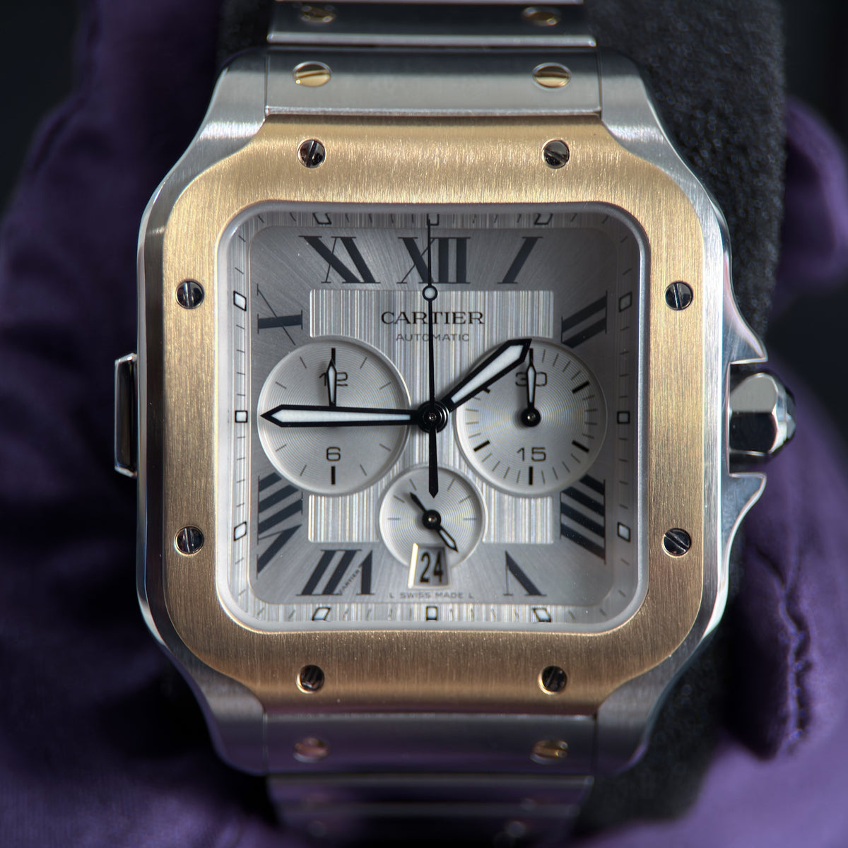 Cartier Santos De Cartier Chrono XL Two Tone
